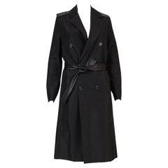 Black Silk Trench By Hedi Slimane For Dior Homme