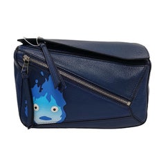 Loewe x Howl's Moving Castle Studio Ghibli Calcifer Puzzle Belt Bag Small Navy