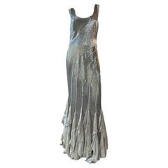 Ralph Lauren Runway Spring 2012 Silver Beaded Gown NWT