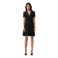 Alexander McQueen Black Flared Short Sleeve Dress Size M