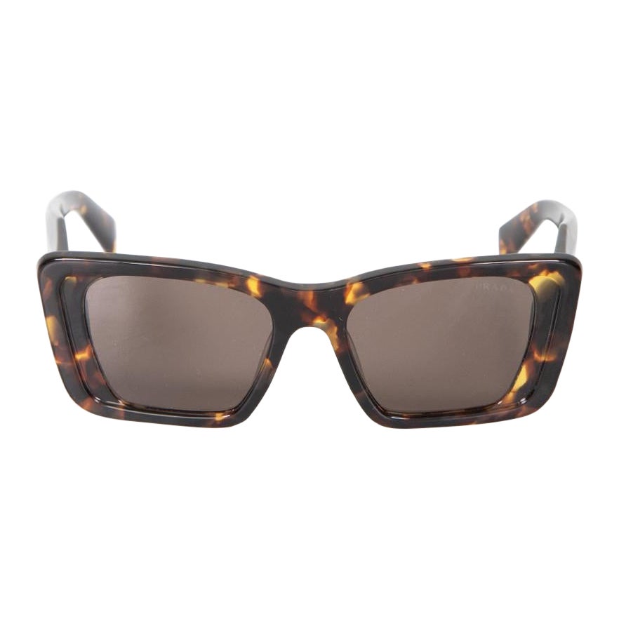 Prada Havana Honey Butterfly Tortoiseshell Sunglasses For Sale