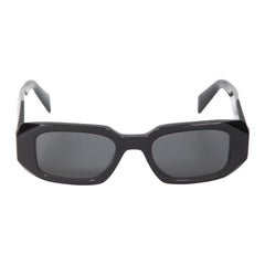 Prada Black Rectangular Tinted Frame Sunglasses