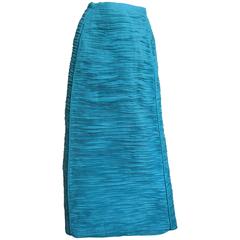 Sybil Connolly 1960's Sculptural Signature Linen Maxi Skirt 1