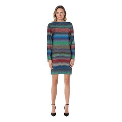 Missoni Zig Zag Metallic Knit Dress Size L