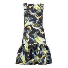 Erdem Bird Print Knee Length Dress Size S