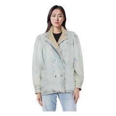 Isabel Marant Blue Shearling Lined Denim Jacket Size M
