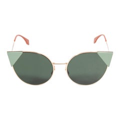 Fendi Green Cat Eye Tinted Sunglasses