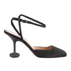 Stella McCartney Black Satin Shroom Heels Size IT 37