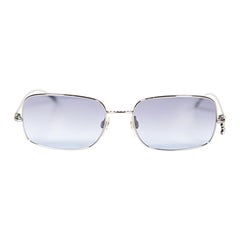 Chanel Silver Crystal CC Charm 4079-T-B Sunglasses