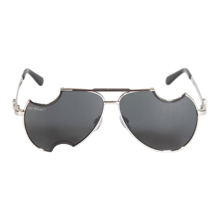 Off-White Black Aviator Dallas Meteor Sunglasses For Sale