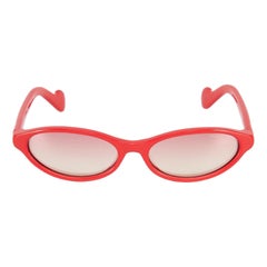 Moncler Red Oval Gradient Sunglasses