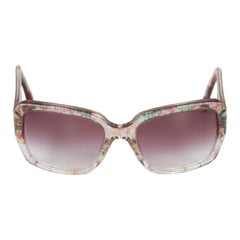 Chanel Pink & Green Oversized Square Sunglasses