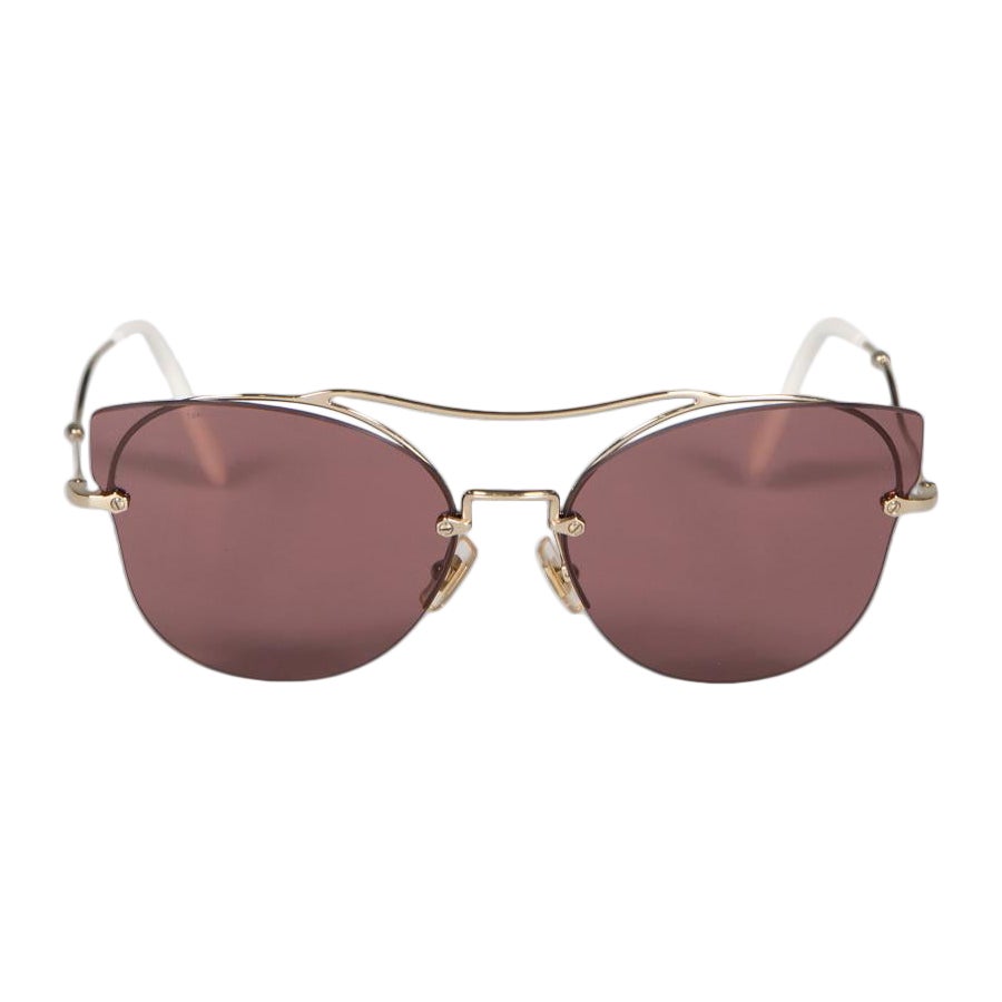 Miu Miu Rose Tinted Cat Eye Sunglasses For Sale