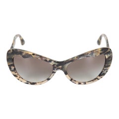 Miu Miu Brown Cat Eye Logo Sunglasses