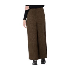 Raey Brown Houndstooth Wide Leg Trousers Size XL