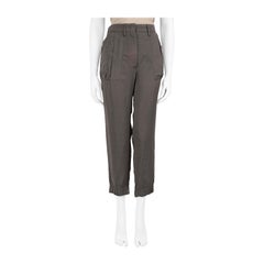 Prada Grey Tapered High Rise Trousers Size S