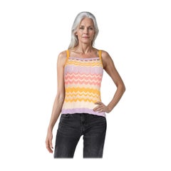 Missoni Zigzag Knitted Tank Top Size S