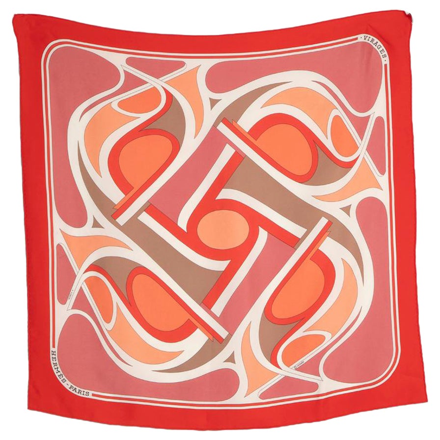 Hermès Red Silk 70 Square Scarf For Sale