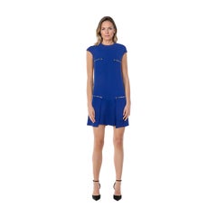 Stella McCartney Blue Zip Detail Short Dress Size XS