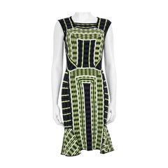 Missoni Green Square Neck Abstract Dress Size M