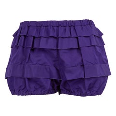 Miu Miu Purple Ruffle Layered Shorts Size XS