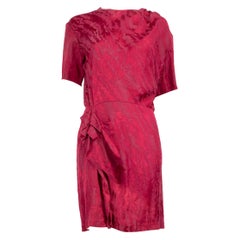 Isabel Marant Burgundy Ruffle Trim Dress Size M