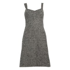 Dolce & Gabbana Grey Wool Tweed Dress Size M