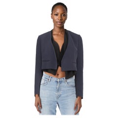 Chloé Navy Cropped Blazer Jacket Size XS