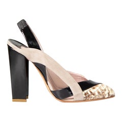 Chloé Python Leather Slingback Heels Size IT 37
