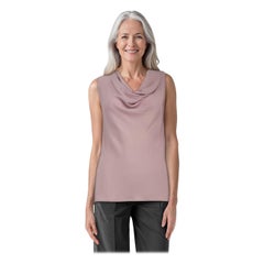 Gucci Lavender Silk Cowl Neck Blouse Size S
