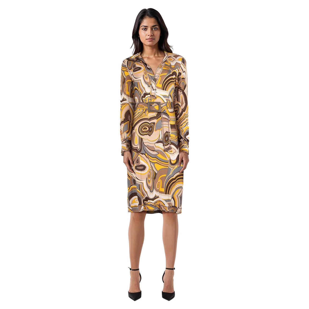 Missoni Abstract Patterned Long Sleeve Dress Size XS For Sale
