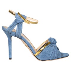 Charlotte Olympia Blue Denim Sandals Size IT 37