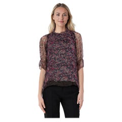 Iro Abstract Print Sheer Blouse Size S
