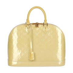 Louis Vuitton Blanc Corail Monogram Vernis Leather Alma GM
