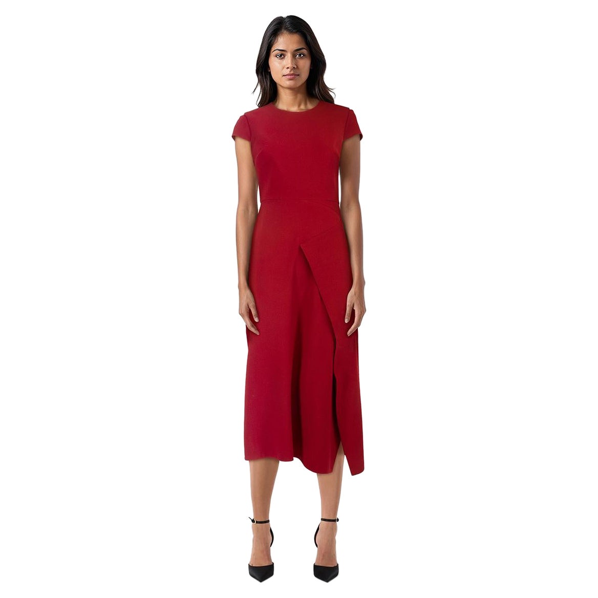 Roland Mouret Essential Edit by Roland Mouret Shoulder Cut Out Maxi Dress Size S For Sale