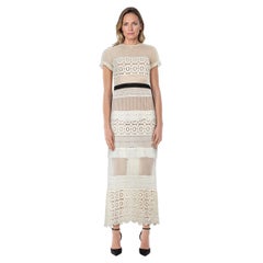 Self-Portrait White Broderie Anglaise Maxi Dress Size M