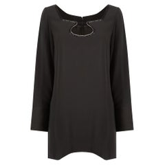 Courrèges Black Square Neckline Mini Dress Size M