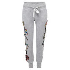 Philipp Plein Grey Patched Logo Joggers Size XS