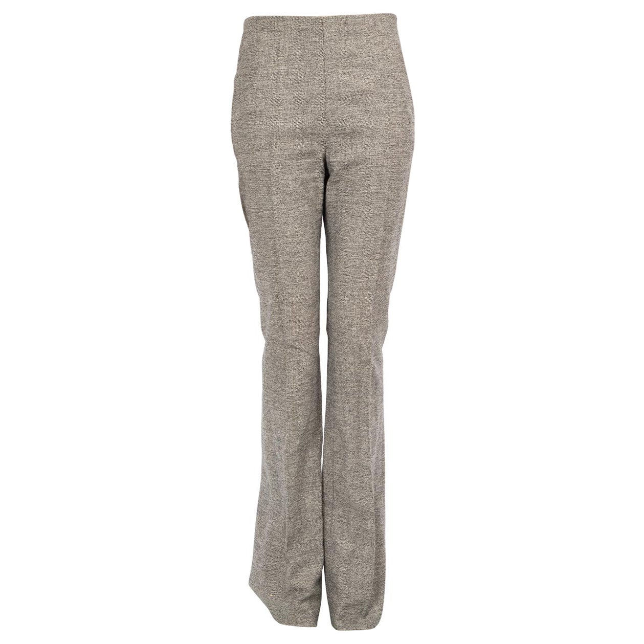 Balenciaga Grey Wool Flared High Rise Trousers Size S en vente