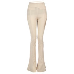 Jacquemus Ecru Wool Flared Le Splash Trousers Size XXS