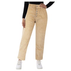 Dondup Camel Brown Koons Velvet Trousers Size M