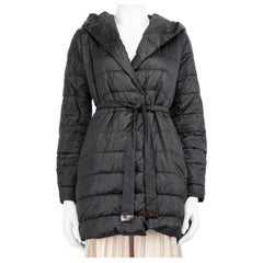 Max Mara Black Collapsible Puffer Coat Size S
