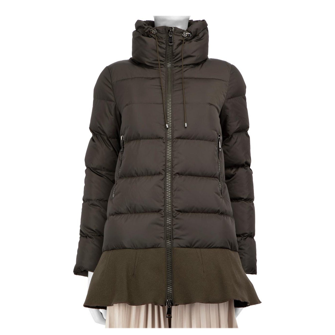 Moncler Dark Green Viburnum Down Jacket Size XXL For Sale