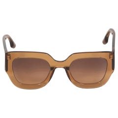 Victoria Beckham Caramel Gradient Square Sunglasses