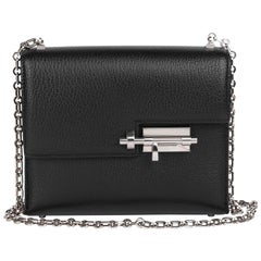 Hermès Black Chevre Leather Verrou Chaine Mini