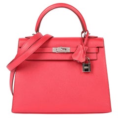 Hermès Geranium Epsom Leather Kelly 25cm Sellier