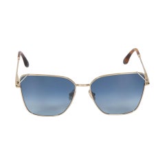 Victoria Beckham Blue Square Gradient Sunglasses