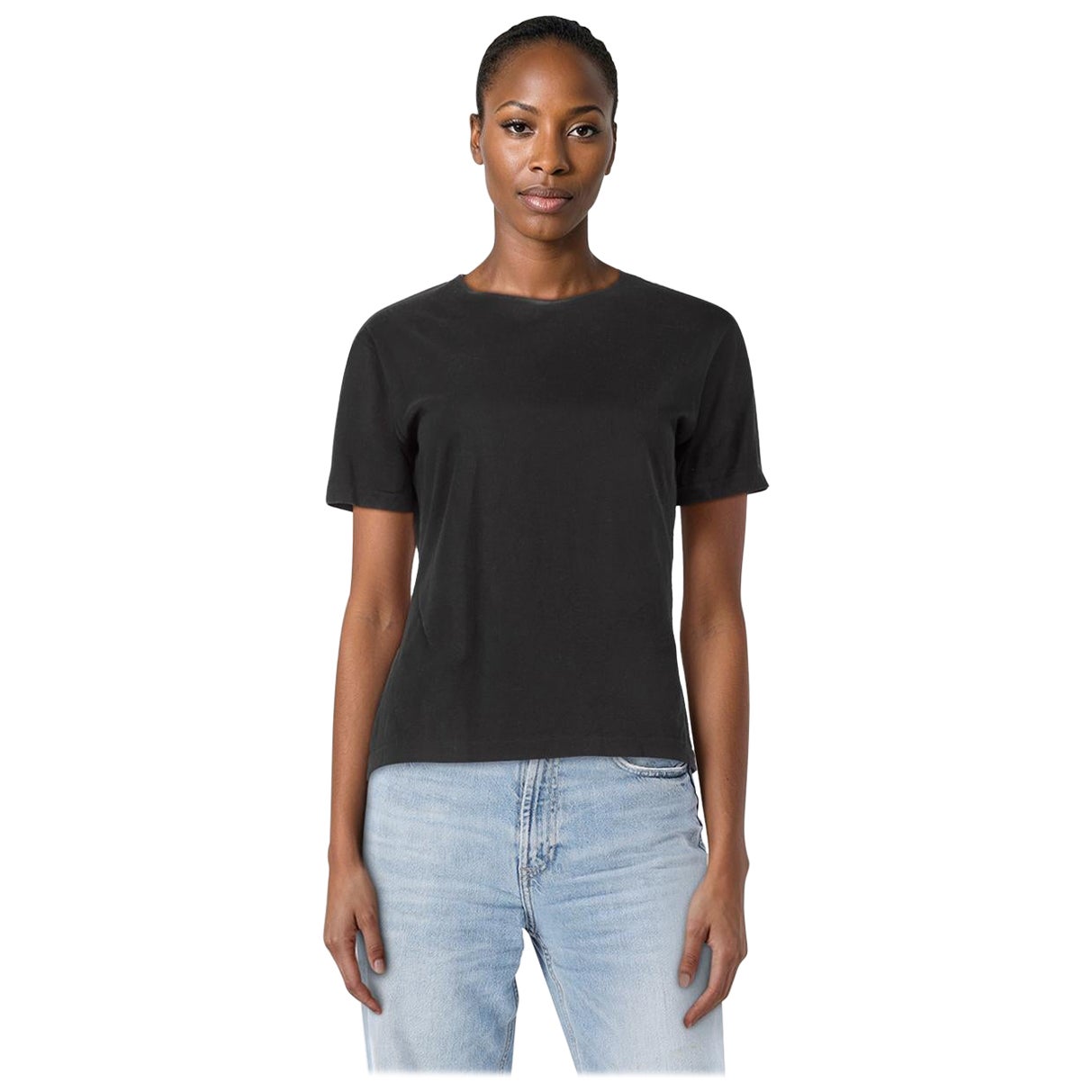 Yohji Yamamoto Black Short Sleeve T-Shirt Size L im Angebot