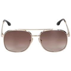Victoria Beckham Gold Navigator Gradient Sunglasses
