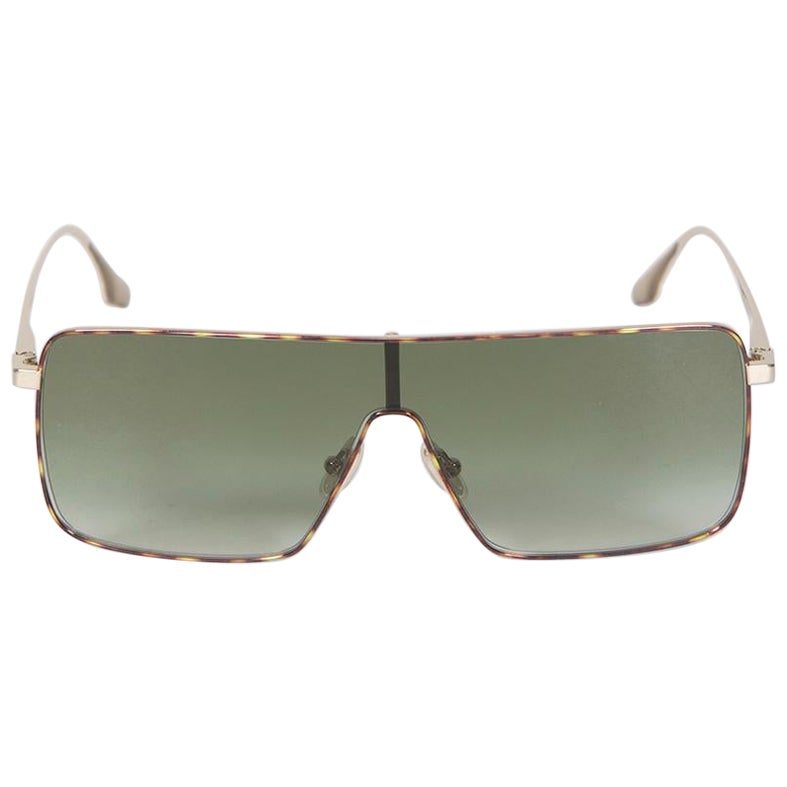 Victoria Beckham Khaki Gradient Shield Sunglasses For Sale